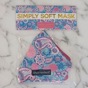 Simply Southern face mask pineapple and floral print simply soft mask new w/ tag
